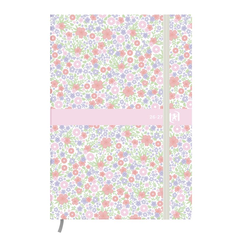 3147280094811-Agenda Oxford Flowers 12x18cm - Rose--0