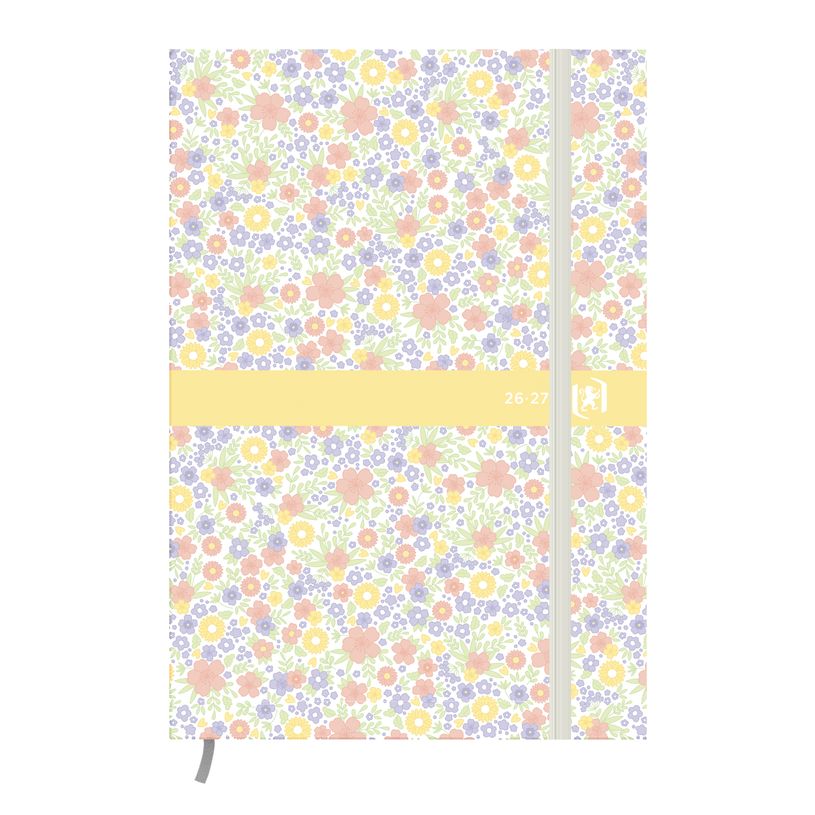 3147280094859-Agenda Oxford Flowers 12x18cm - Jaune--0