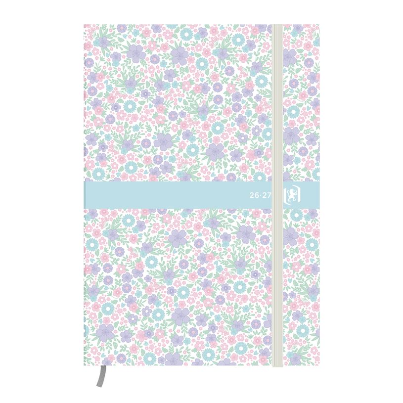 3147280094897-Agenda Oxford Flowers 12x18cm - Bleu--0