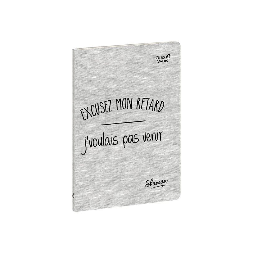 3371010435753-Quo Vadis - Carnet de notes ligné Shaman - 15 x 21 cm - Excusez mon retard-P_405115038_2-0