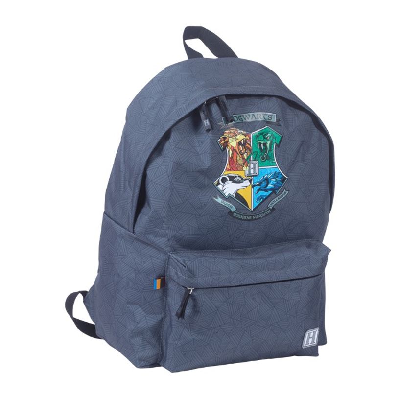 3661507520605-Sac à dos Harry Potter Hogwarts - 1 compartiment - gris - Kid'Abord-P_405115066_1-0
