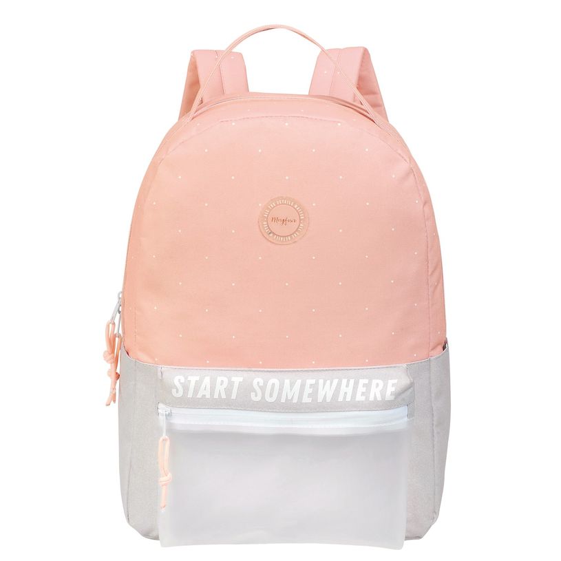 5600370138461-Sac à dos Mayfair Start Somewhere - 1 compartiment - rose poudré - Kid'Abord-P_405115104_1-0