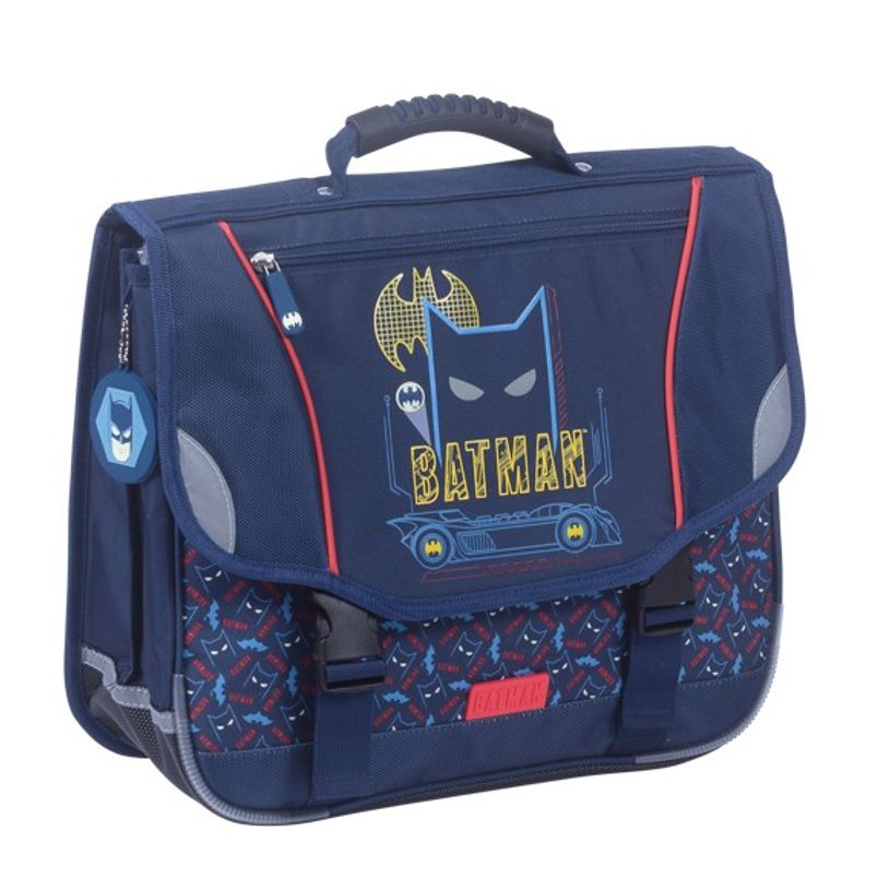 3661507523569-Cartable Batman 38 cm - 2 compartiments - bleu marine - Kid'Abord-P_405115133_1-0
