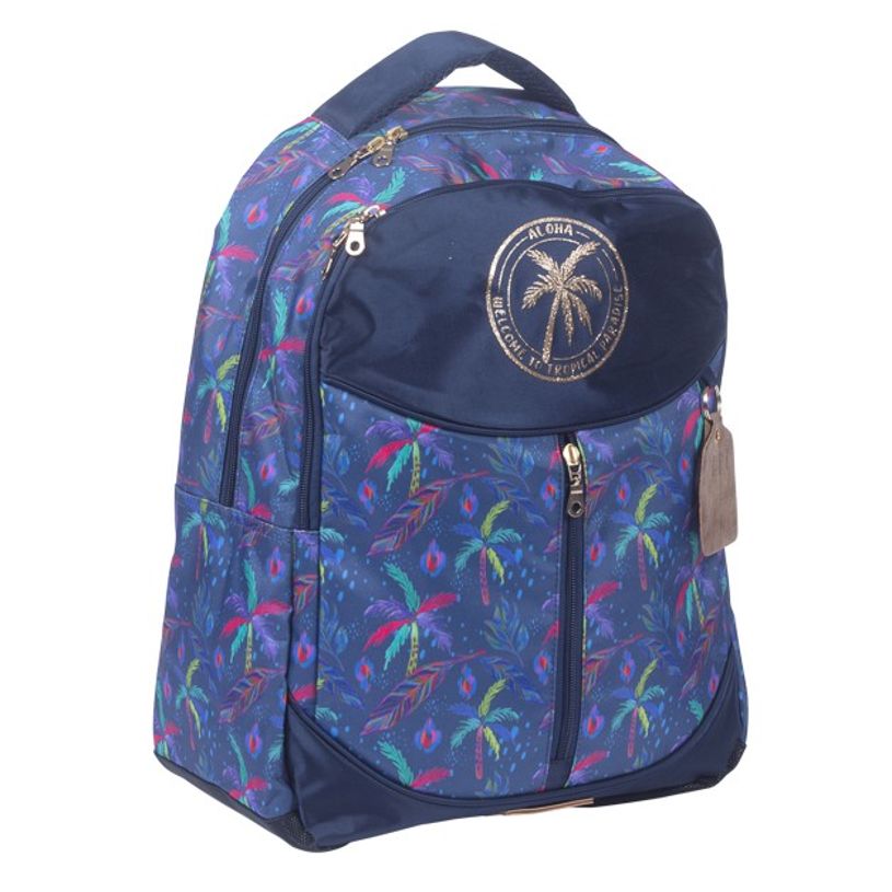 3661507221472-Sac à dos EttaVee Palm Tree - 2 compartiments - bleu marine - Kid'Abord-P_405115139_1-0