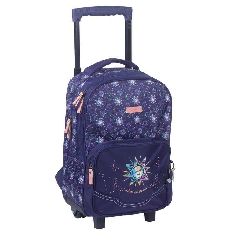 3661507222486-Sac à dos à roulettes EttaVee Moon - 2 compartiments - violet - Kid'Abord-P_405115143_1-0