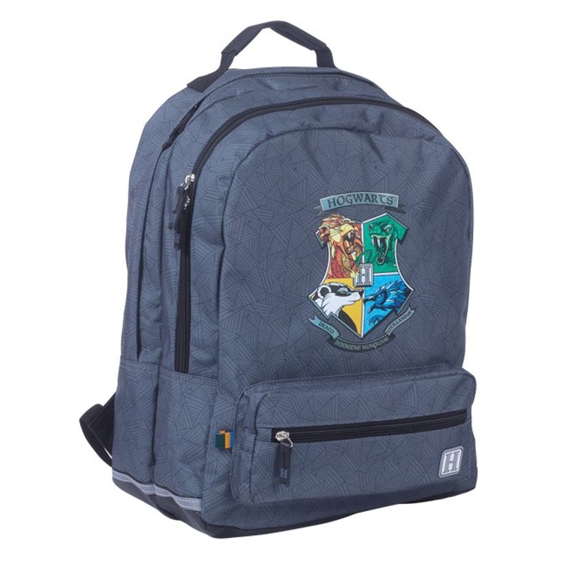 3661507521602-Sac à dos Harry Potter Hogwarts - 2 compartiments - gris - Kid'Abord-P_405115152_1-0