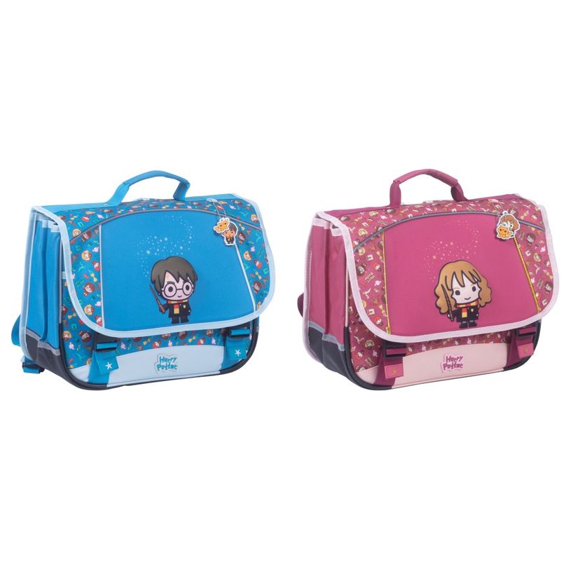 3661507523590-Cartable Harry Potter Chibi 36 cm - 2 compartiments - Au choix : Harry ou Hermione - Kid'A-P_405115156_1-0