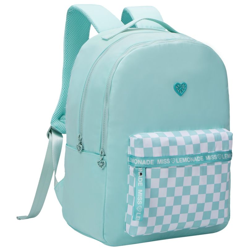 5600446634538-Sac à dos Miss Lemonade Checkboard - 2 compartiments - bleu menthe - Kid'Abord-P_405115175_1-0