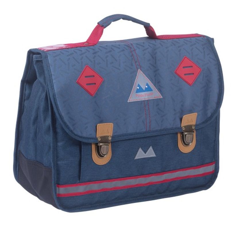 3661507113531-Cartable Poids Plume Lili 38 cm - 2 compartiments - bleu marine - Kid'Abord-P_405115210_1-0