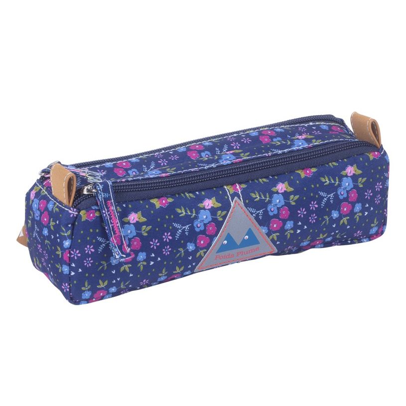 3661507117539-Trousse rectangulaire Poids Plume Lili - 2 compartiments  - bleu marine - Kid'Abord-P_405115212_1-0
