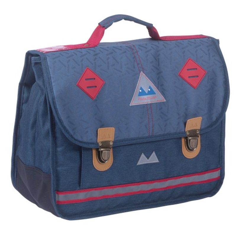 3661507113586-Cartable Poids Plume Confettis - 38 cm - 2 compartiments - bleu marine - Kid'Abord-P_405115216_1-0