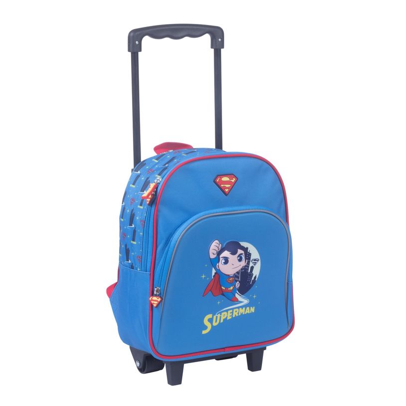 3661507522661-Sac maternelle à roulettes Superman - 1 compartiment - bleu - Kid'Abord-P_405115220_1-0