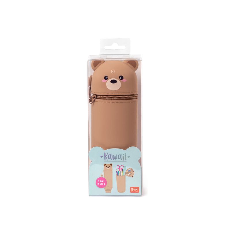 8052694010003-Legami Kawaï Teddy Bear - Trousse Pot à crayons 2-en-1 - silicone-P_405115469_1-2