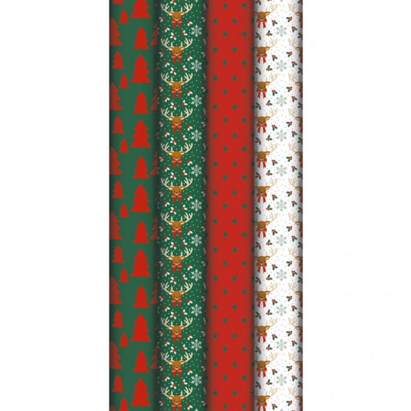 3329682020609-Clairefontaine Excellia Christmas - Papier cadeau - 70 cm x 2 m - flocons - différents mo-P_405115513_1-0