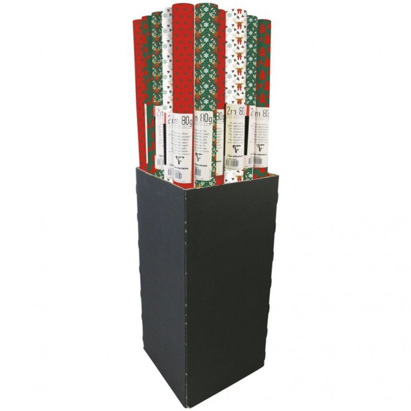 3329682020609-Clairefontaine Excellia Christmas - Papier cadeau - 70 cm x 2 m - flocons - différents mo-P_405115513_5-4