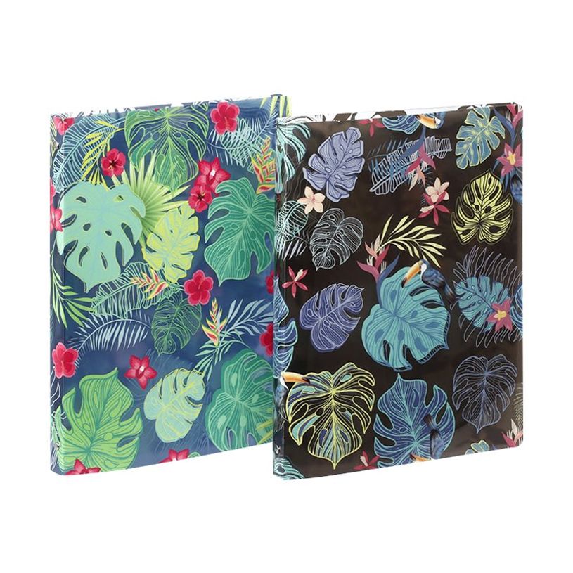 3135256098710-Viquel Tropical - Classeur souple à anneaux - Dos 25 mm - A4 - pour 100 feuilles - bleu o-P_405115595_1-0