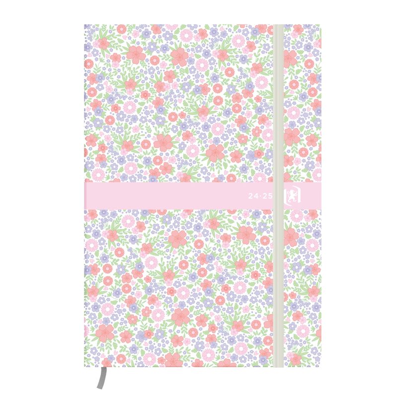 3147280094811-Agenda Oxford Flowers - 1 jour par page - 12 x 18 cm - rose - Hamelin-P_405115685_1-0