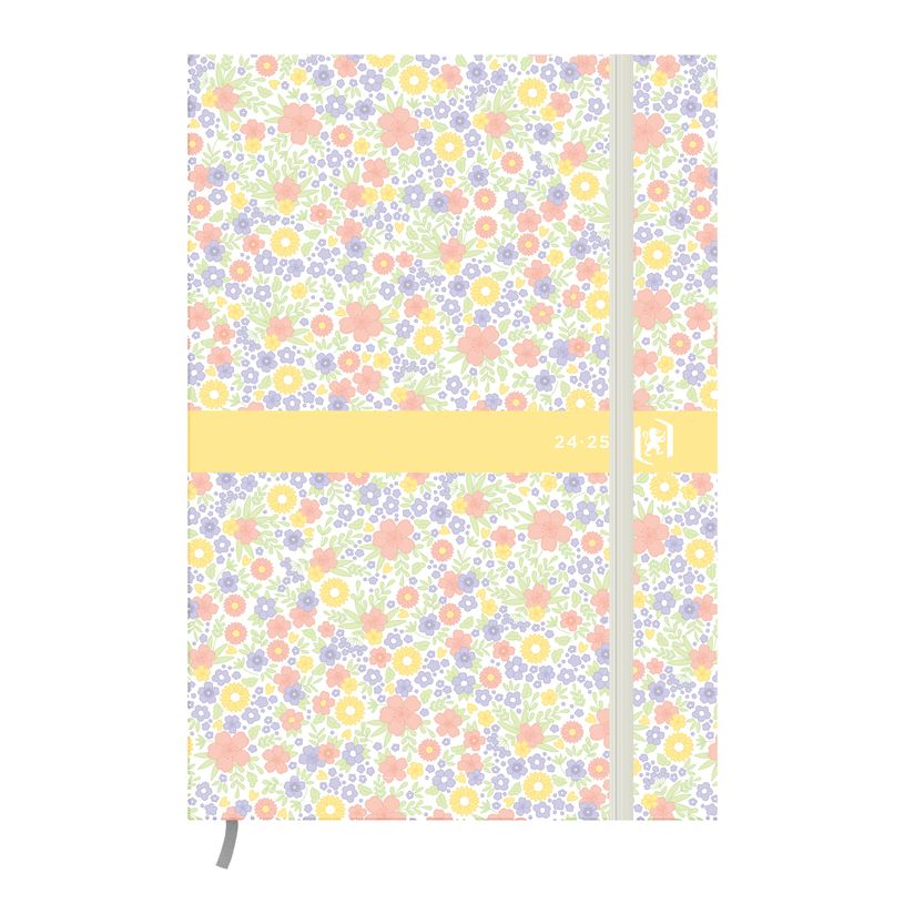3147280094859-Agenda Oxford Flowers - 1 jour par page - 12 x 18 cm - jaune - Hamelin-P_405115686_1-0