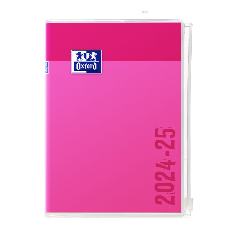 3147280095139-Agenda personnalisable Oxford Creation Zip - 1 jour par page - 12 x 18 cm - fond rose - Ha-P_405115694_1-0