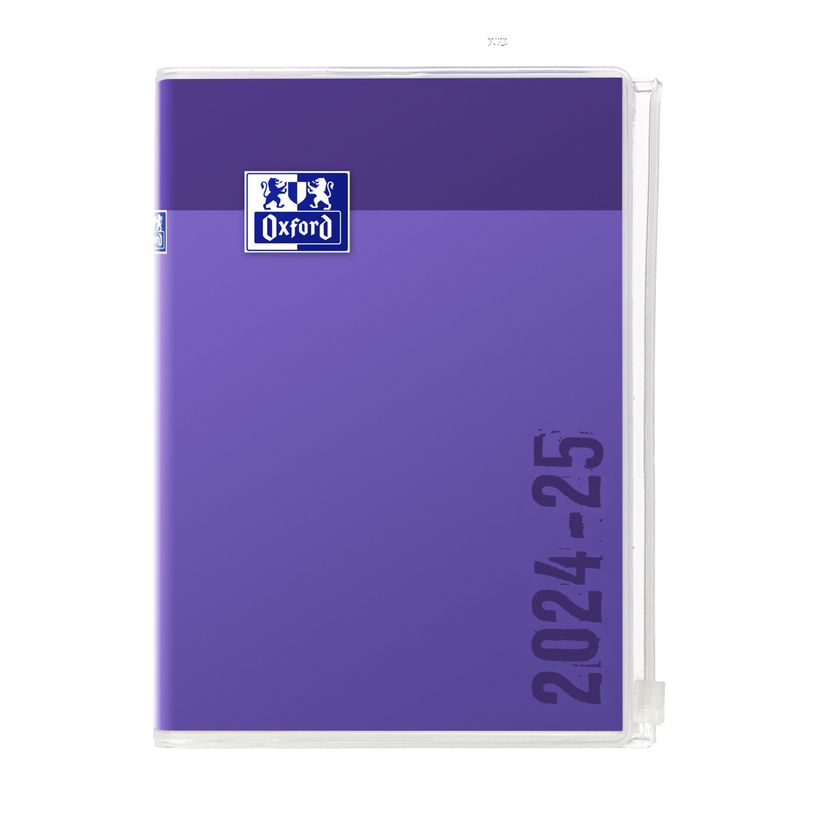 3147280095214-Agenda personnalisable Oxford Creation Zip - 1 jour par page - 12 x 18 cm - fond mauve - H-P_405115696_1-0
