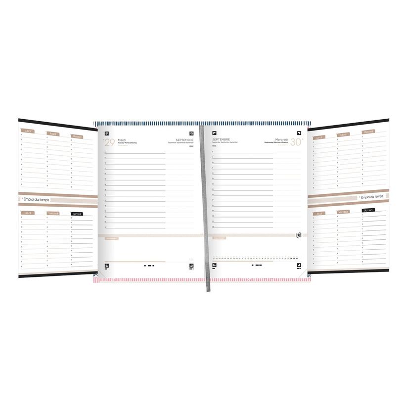 3147280175244-Agenda Oxford Boho Chic - 1 jour par page - 12 x 18 cm - zèbre - Hamelin-P_405115728_3-2