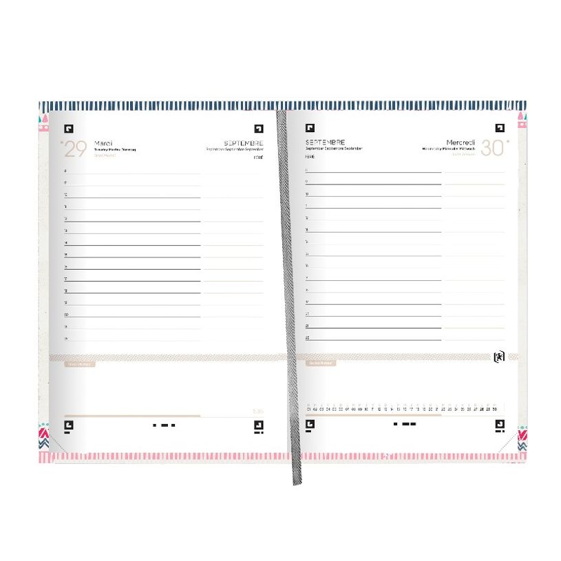 3147280175237-Agenda Oxford Boho Chic - 1 jour par page - 12 x 18 cm - tigre - Hamelin-P_405115729_2-1