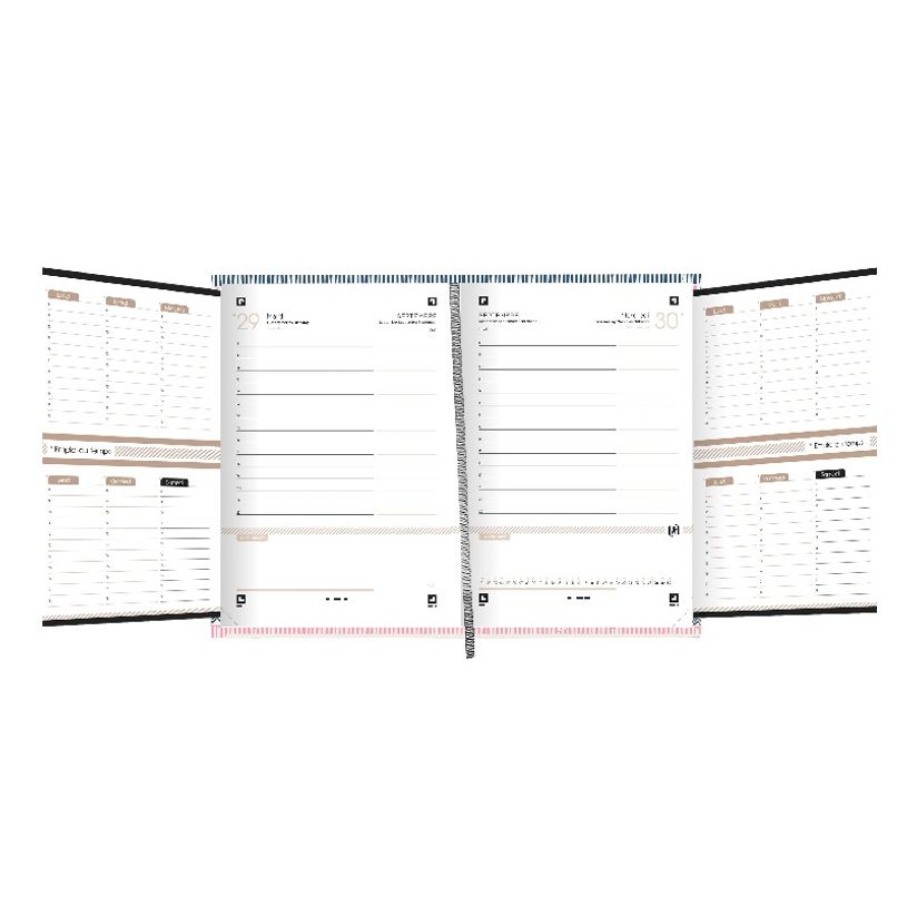 3147280133459-Agenda Oxford Boho Chic - 1 jour par page - 12 x 18 cm - attrape-rêves - Hamelin-P_405115731_3-2