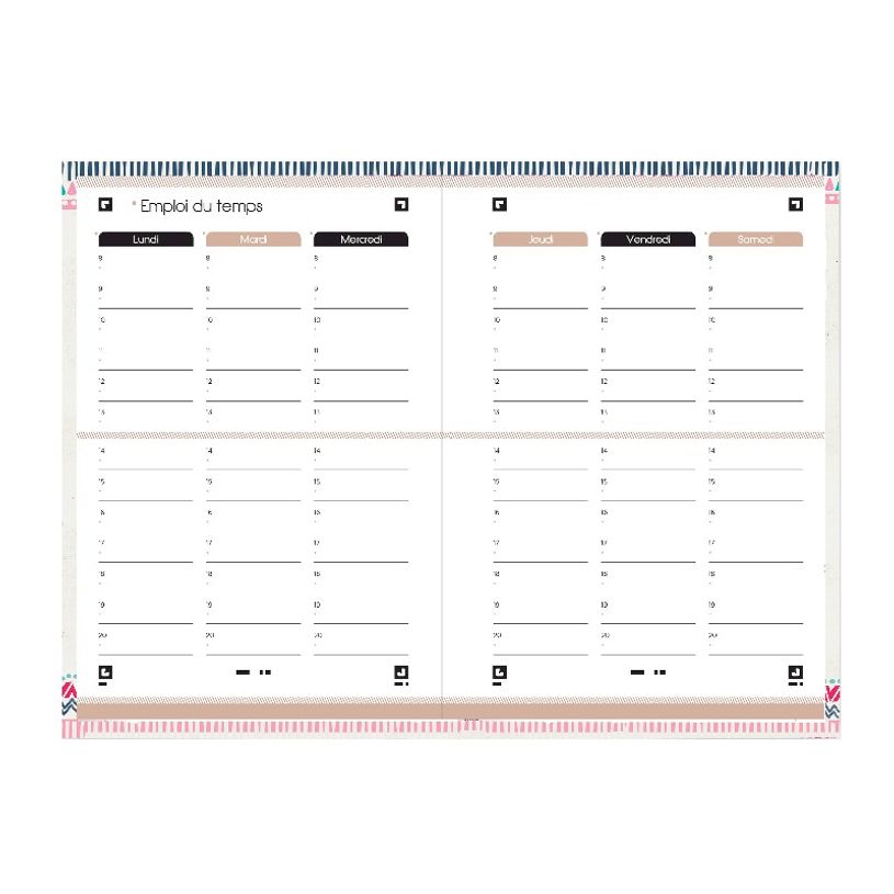 3147280133459-Agenda Oxford Boho Chic - 1 jour par page - 12 x 18 cm - attrape-rêves - Hamelin-P_405115731_5-4