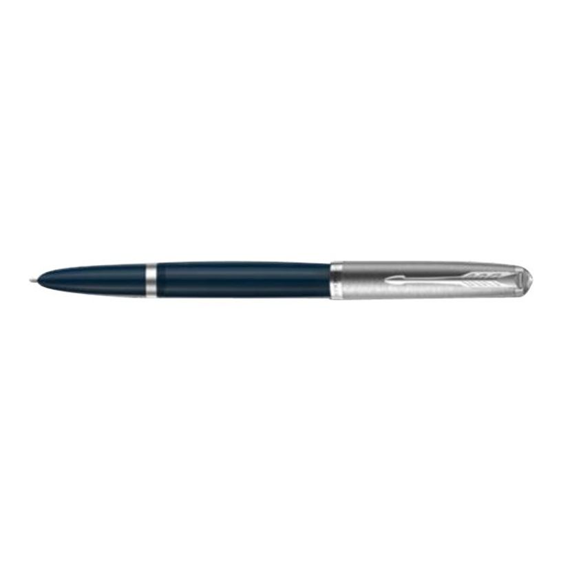 3026981235023-Parker 51 - Stylo plume - résine bleu nuit et finition chrome-P_405116224_1-0