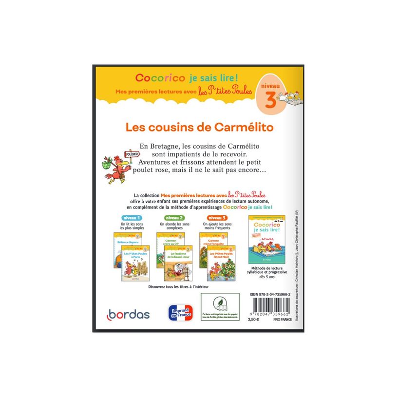9782047359662-Cocorico Je sais lire ! 1ères lectures : les P'tites Poules - Les Cousins de Carmélito-P_405116295_5-2