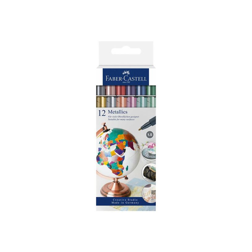 4005401607137-Faber-Castell Metallics - marqueur - couleurs assorties (pack de 12)-P_405116533_1-0