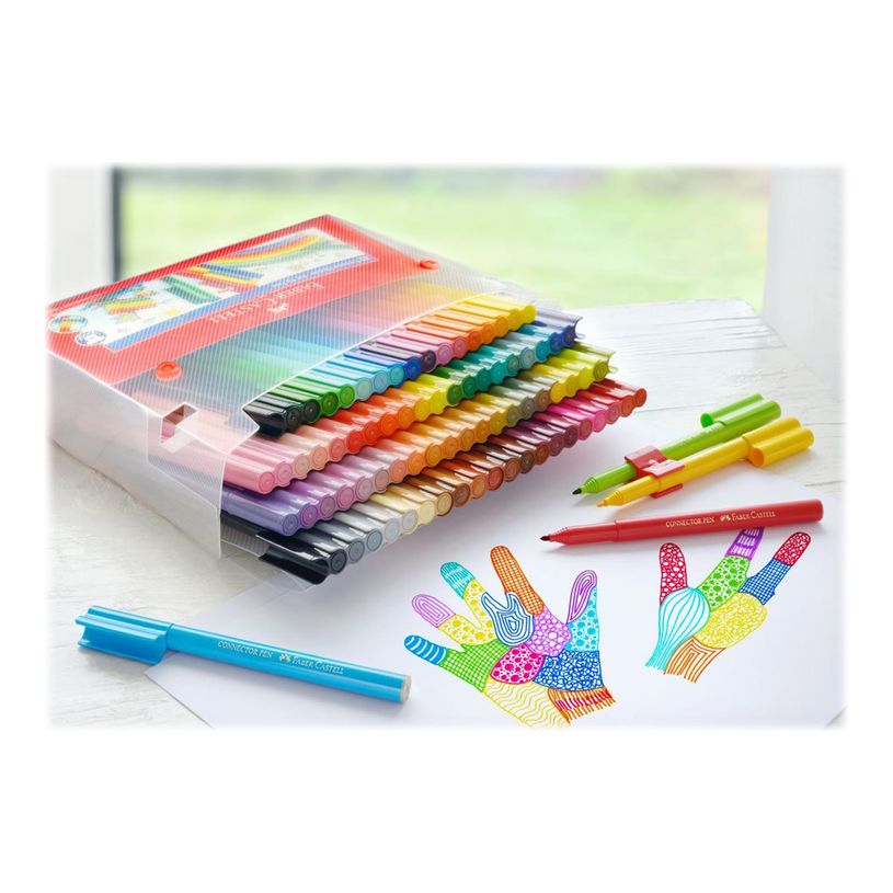4005401555797-Faber-Castell CONNECTOR - feutre - couleurs brillantes assorties (pack de 80)-P_405116925_5-3