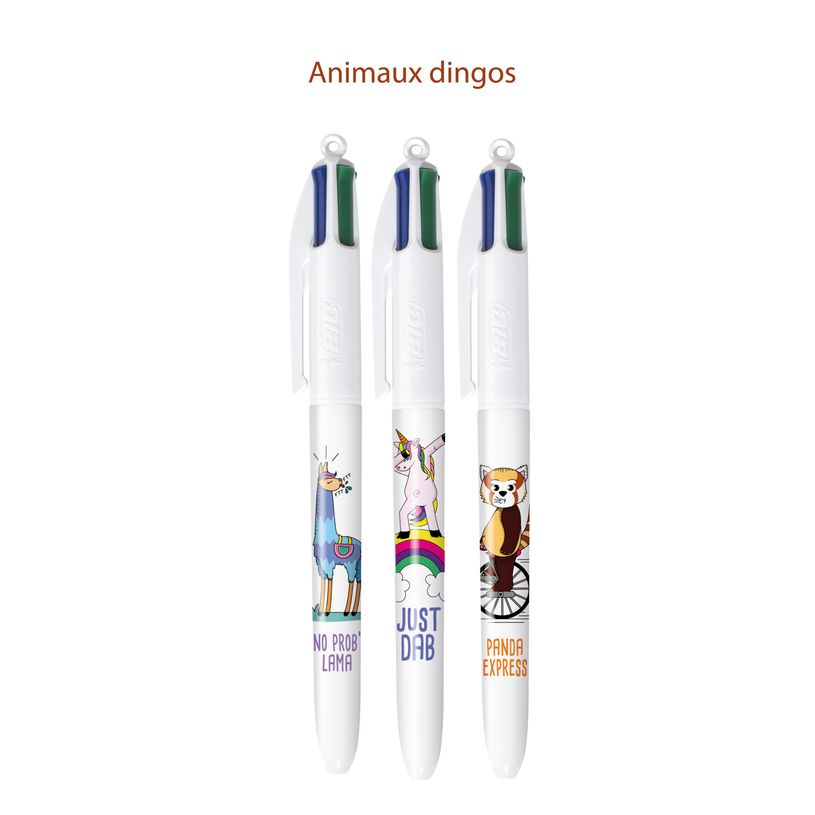 3086123693791-BIC 4 Couleurs - 12 Stylos à bille 4 couleurs - 1 mm - décors tournants-P_405117047_1-0