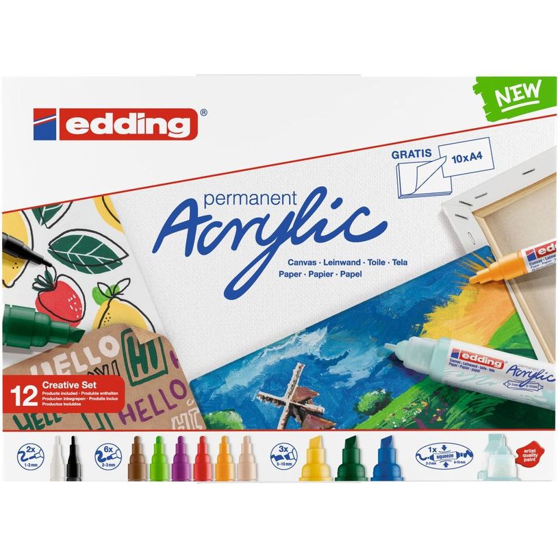 4057305031044-edding basic Creative Set - marker and twin-tip paint marker set - 12 pièces-P_405117149_2-1