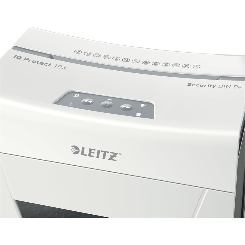 4002432127177-Leitz IQ Protect 10X - destructeur de documents coupe croisée - 10 feuilles - Corbeille 1-P_405117161_8-4