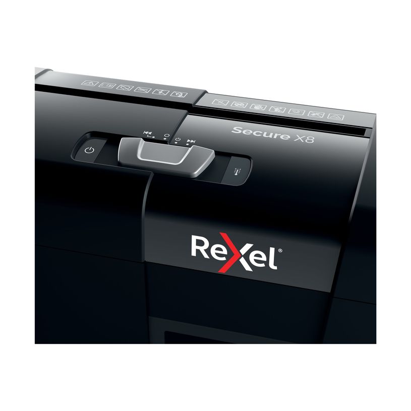 5028252615273-Rexel Secure X8 - destructeur de documents coupe croisée - 8 feuilles - Corbeille 14 lit-P_405117166_9-13