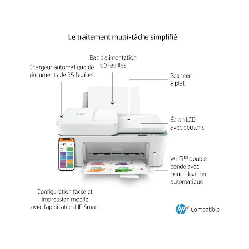 195161618222-HP DeskJet Plus 4122e All-in-One - Imprimante multifonctions - couleur - jet d'encre - A4 (210 x 297 mm) (original) - A4/Legal (support) - jusqu'à 6 ppm (copie) - jusqu'à 8.5 ppm (impression) - 60 feuilles - 14.4 Kbits/s - US-P_405117189_7-4