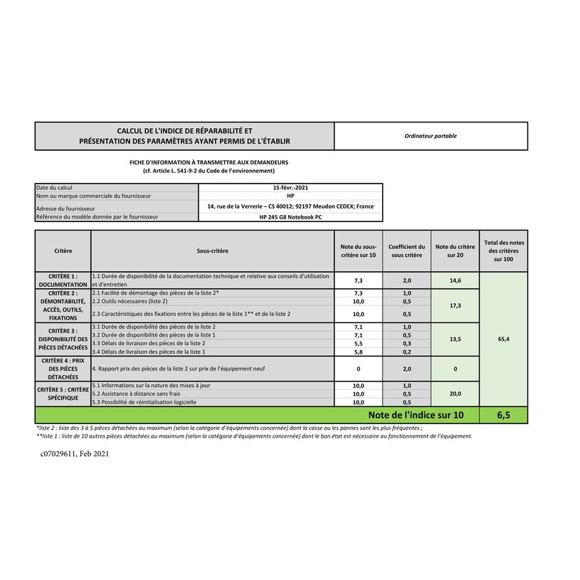0195697994333-HP 245 G8 - PC portable 14" - Ryzen 5 3500U - 8 Go RAM - 256 Go SSD - Français-P_405117214_9-6
