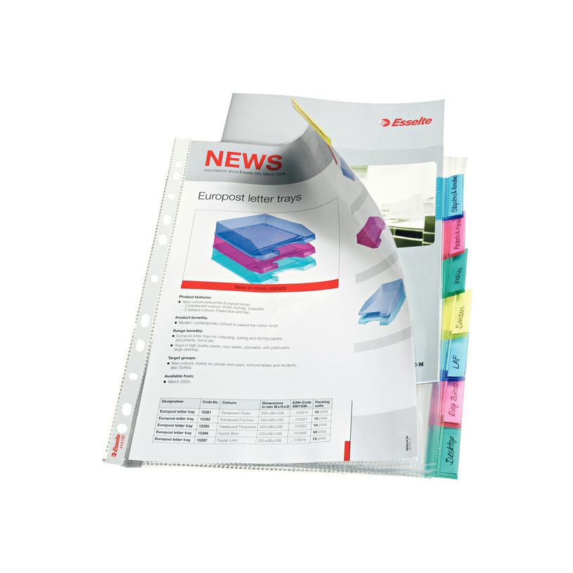 3034154141507-Esselte - protège-documents relié - 8 positions - pour A4 - à onglets - translucide inc-P_405117221_1-0