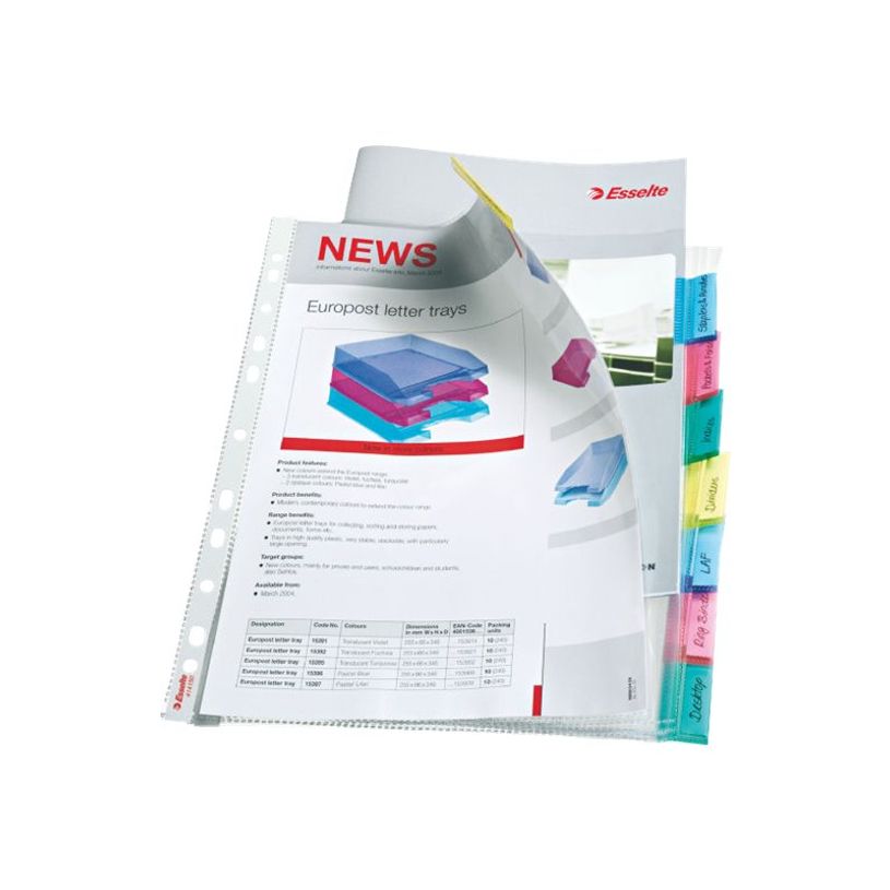 3034154141507-Esselte - protège-documents relié - 8 positions - pour A4 - à onglets - translucide inc-P_405117221_2-1