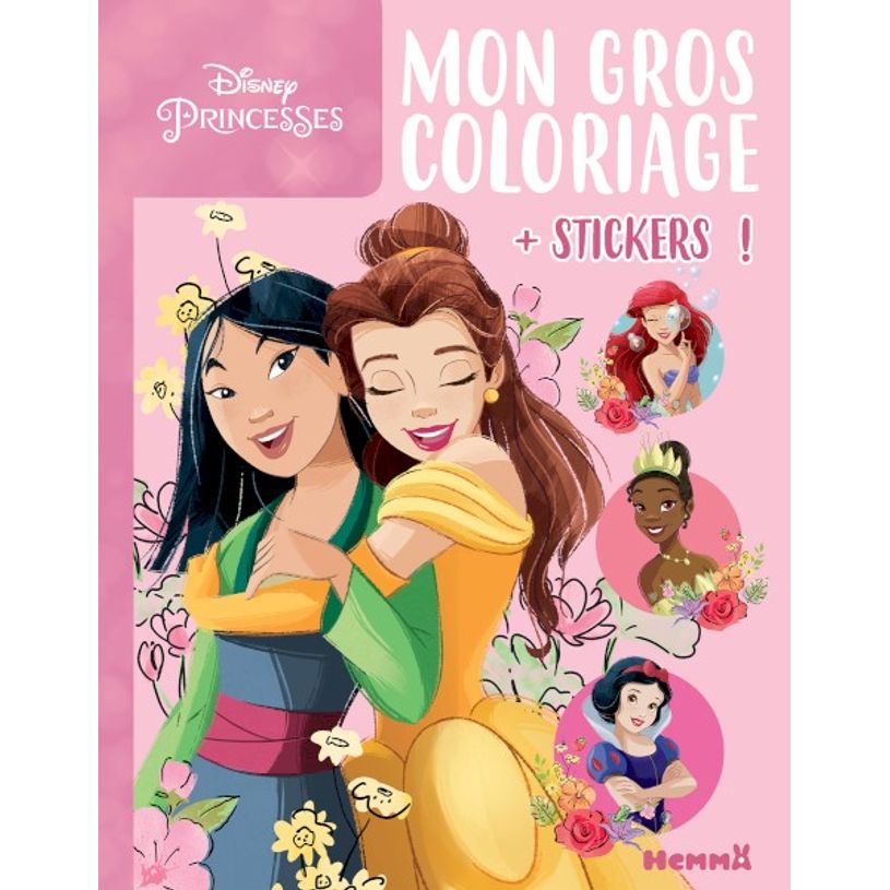 9782508052262-Disney Princesses - Mon gros coloriage + stickers! - Mulan et Belle-P_405117248_1-0
