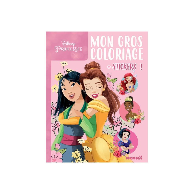 9782508052262-Disney Princesses - Mon gros coloriage + stickers! - Mulan et Belle-P_405117248_2-1