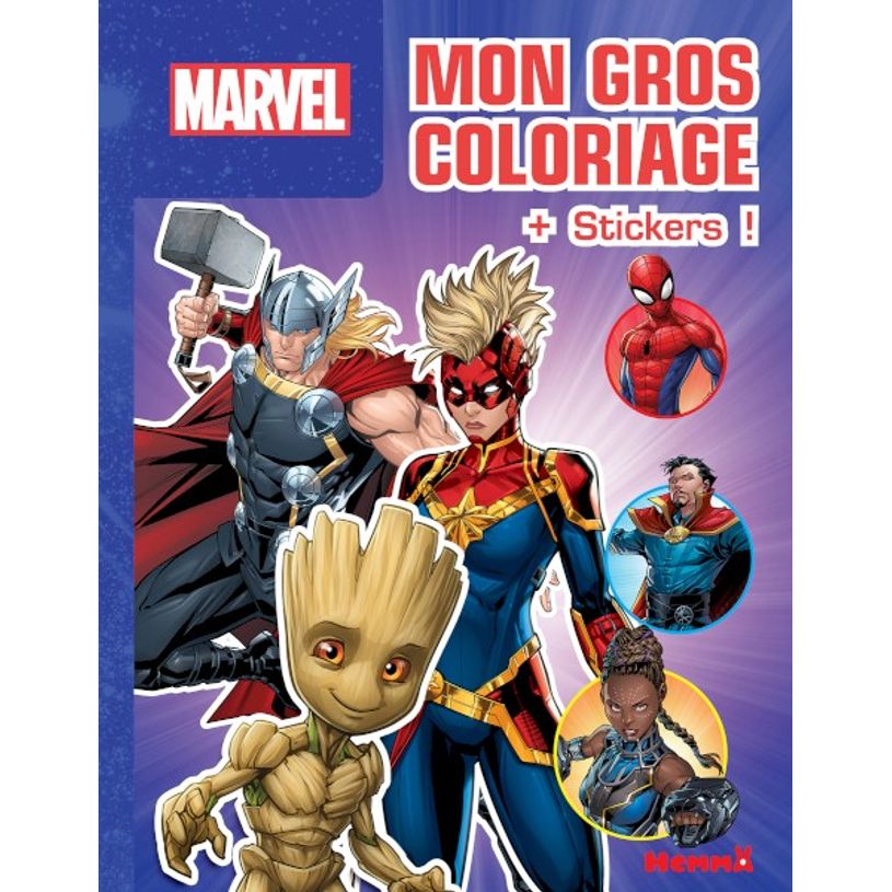 9782508052293-Marvel - Mon gros coloriage + stickers ! - Thor, Captain Marvel et Groot-P_405117251_1-0