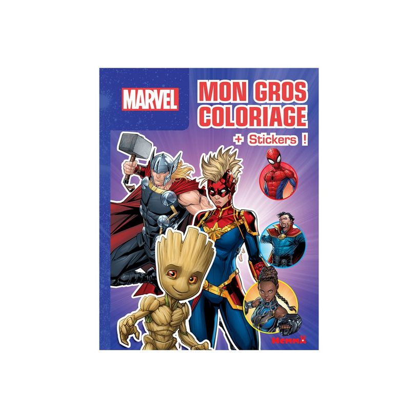 9782508052293-Marvel - Mon gros coloriage + stickers ! - Thor, Captain Marvel et Groot-P_405117251_2-1
