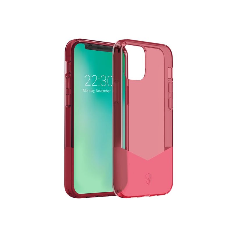 3571211443346-Force Case Pure - coque de protection pour Iphone 12 Mini - transparent rouge-P_405117374_1-0
