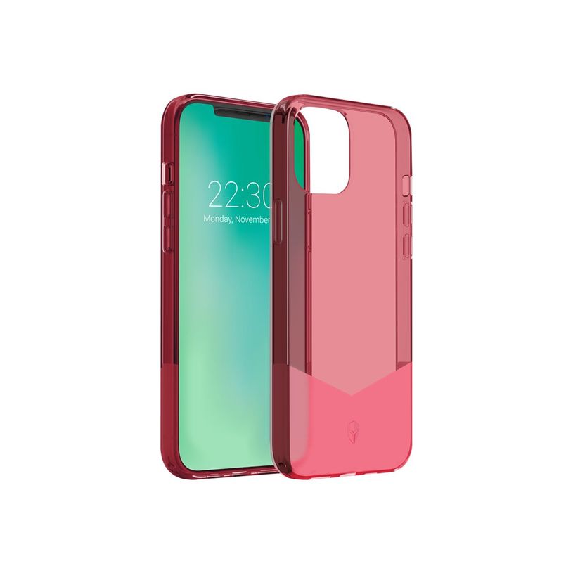 3571211443360-Force Case Pure - coque de protection pour Iphone 12 Pro Max - transparent rouge-P_405117380_1-0