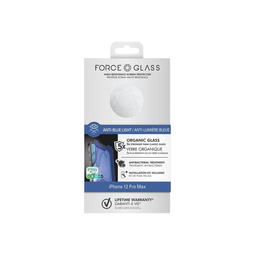 3571211441229-Force Glass - protection d'écran pour iPhone 12 ProMax - anti lumière bleue - transparen-P_405117410_1-1