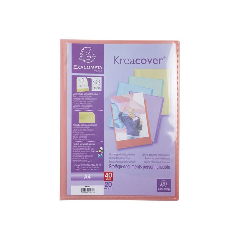 3130630058298-Exacompta Kreacover Pastel - Porte vues personnalisable - 40 vues - A4 - disponible dans d-P_405117487_2-1
