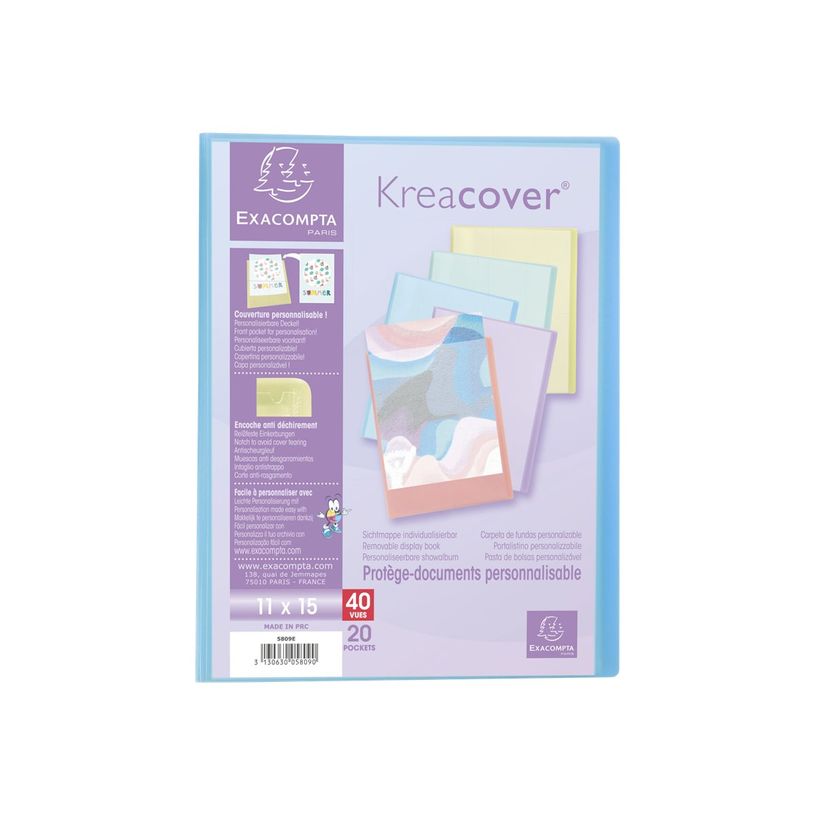 3130630058090-Exacompta Kreacover Pastel - Porte vues personnalisable - 40 vues - 11 x 15 cm - disponibl-P_405117497_1-0