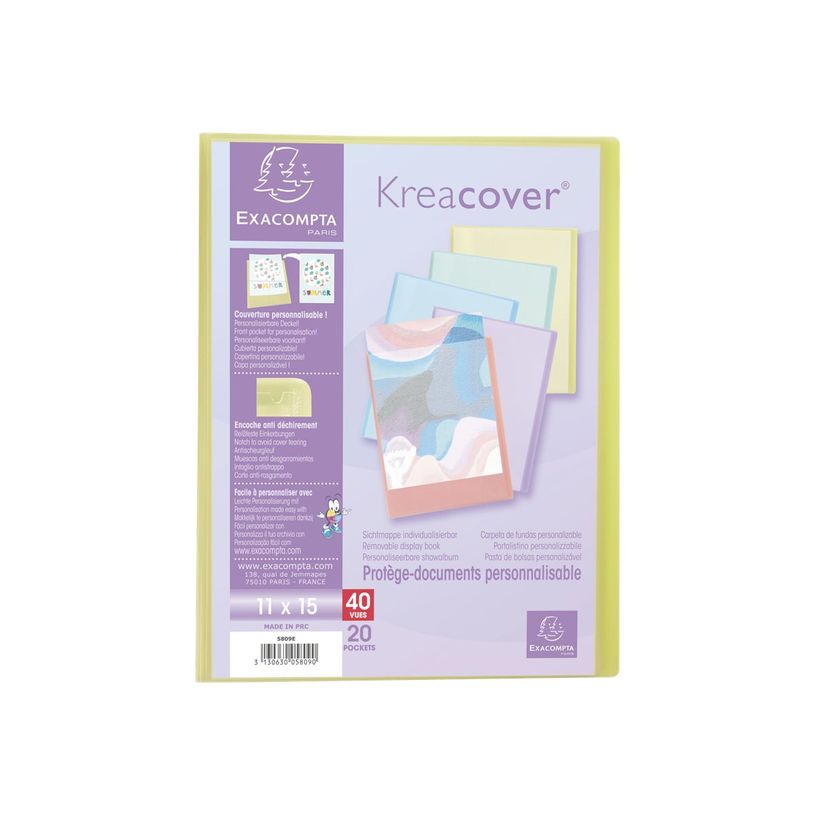 3130630058090-Exacompta Kreacover Pastel - Porte vues personnalisable - 40 vues - 11 x 15 cm - disponibl-P_405117497_3-2